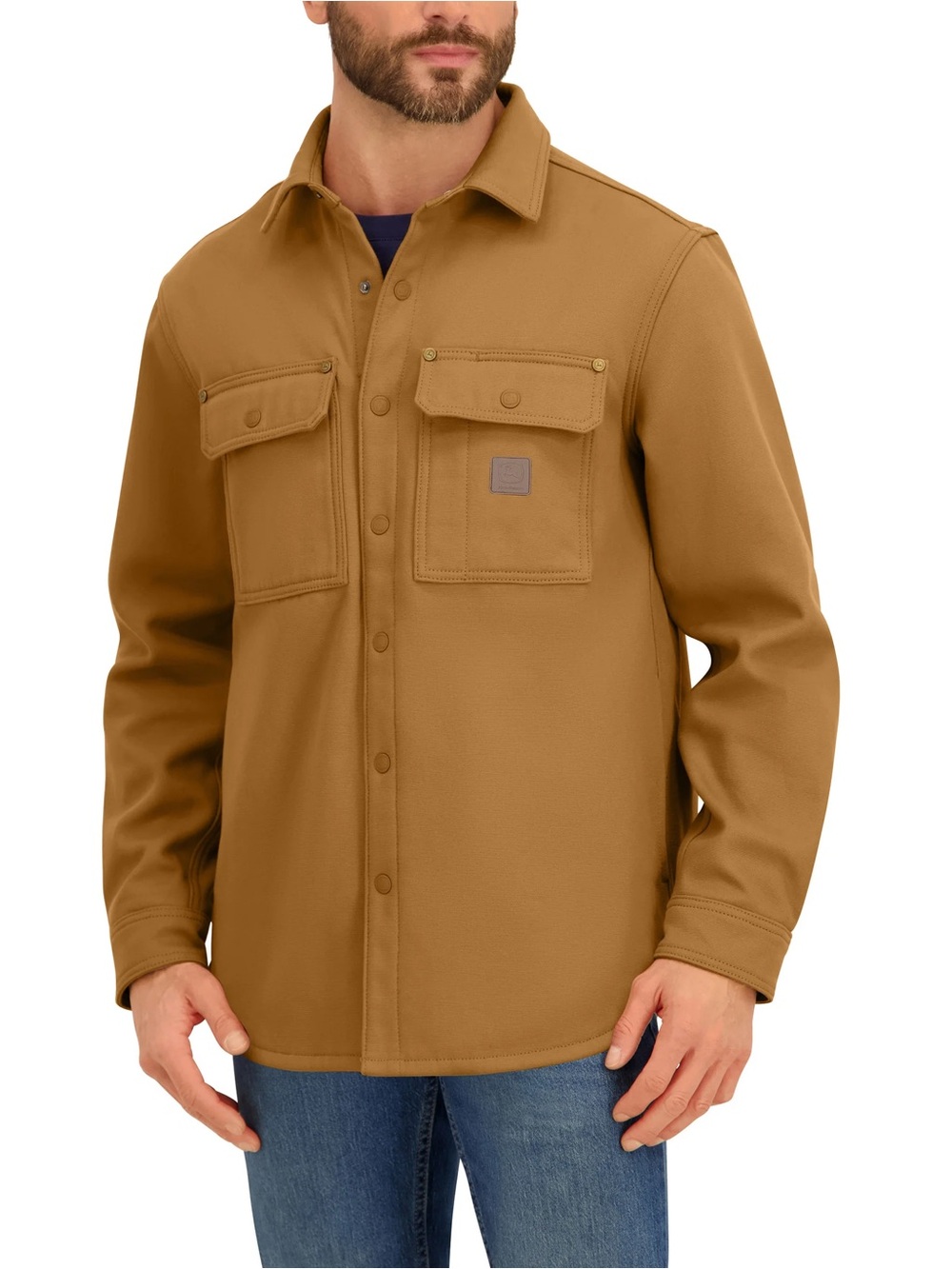John Deere Caramel/Tan Lightweight Shirt Jacket